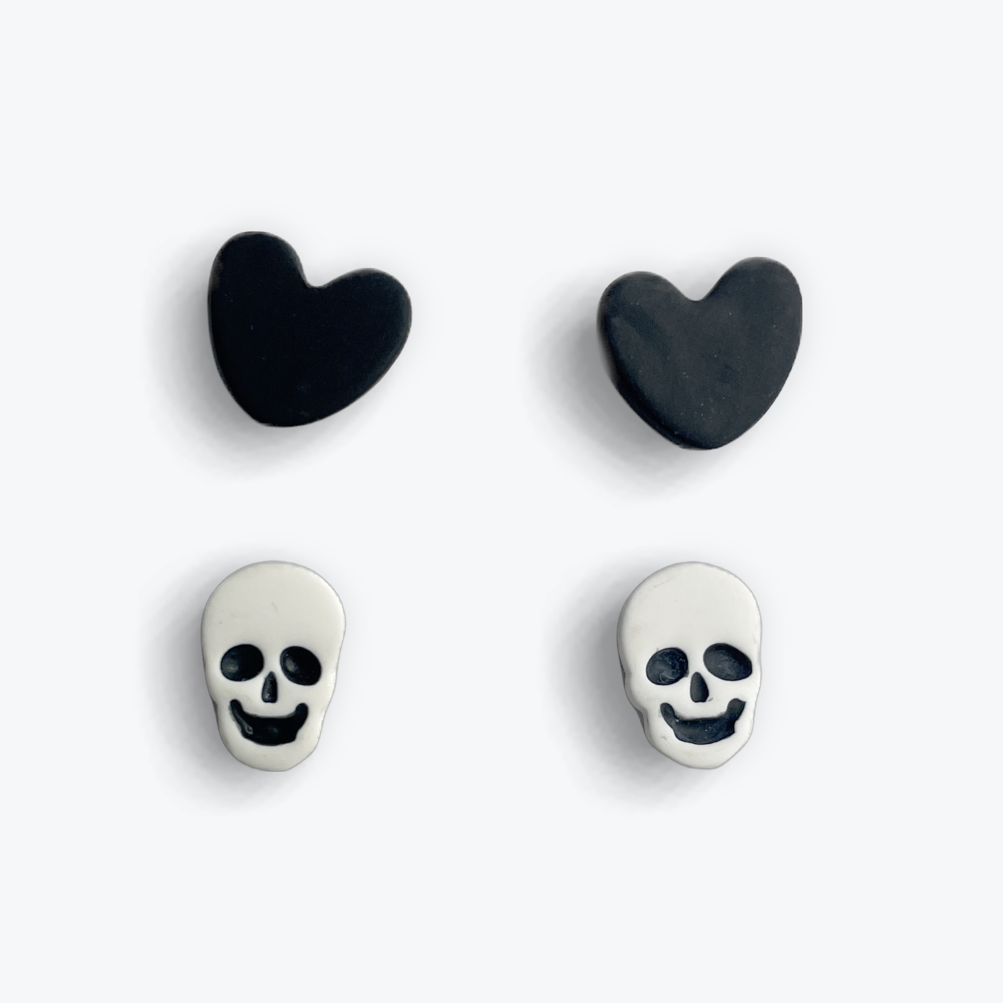 Mini Skull Heart Stud Pack