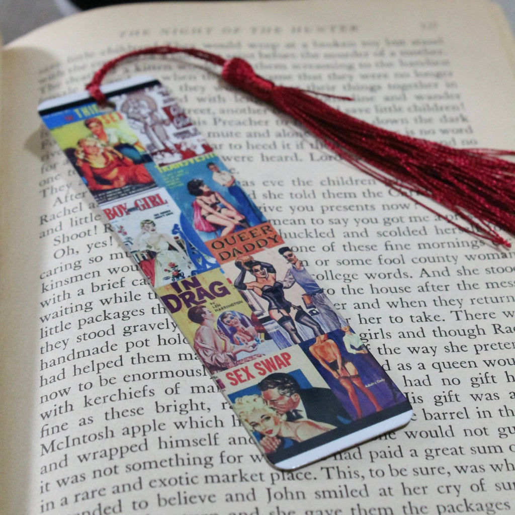 Vintage Gay Pulp Fiction Book Covers // Metal Bookmark
