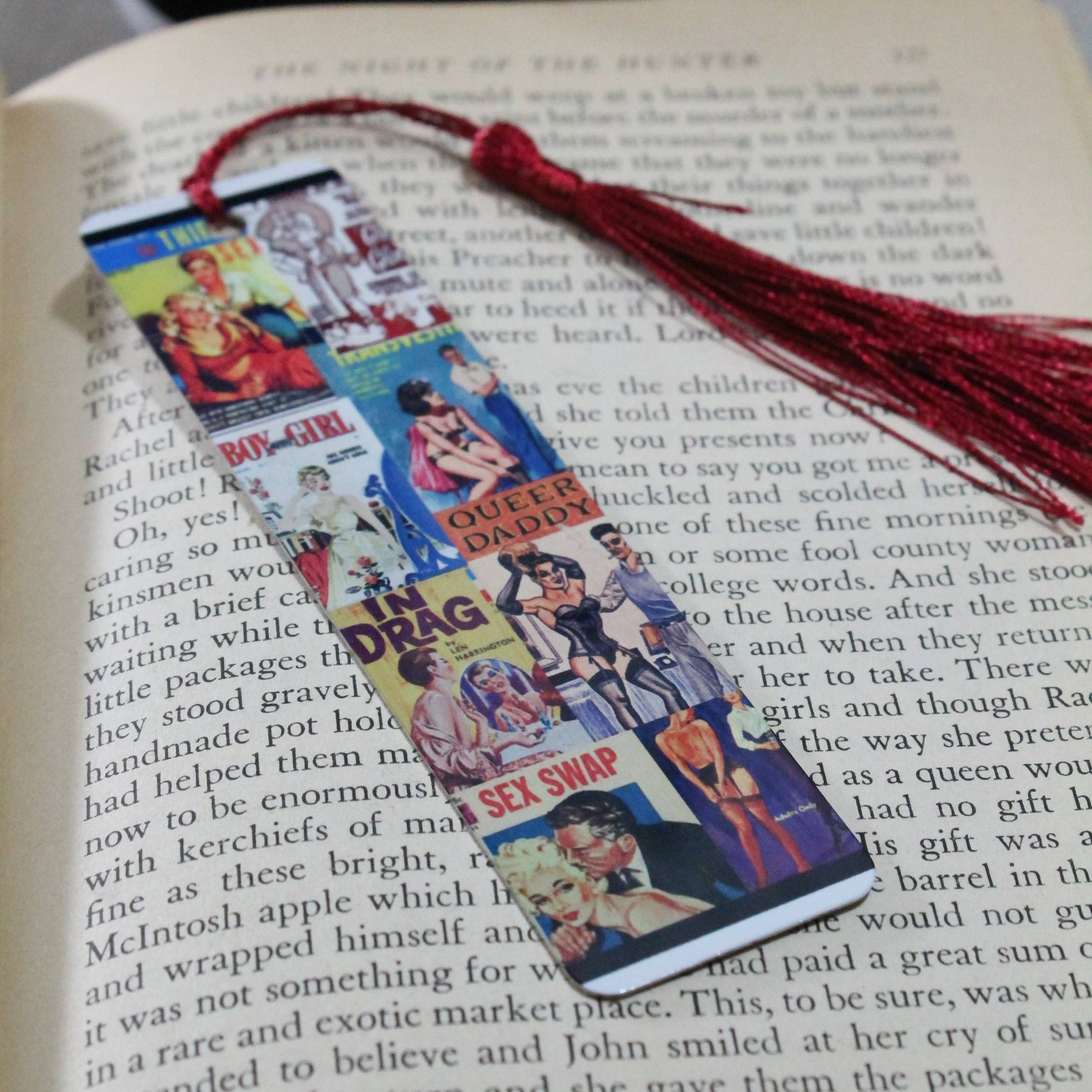Vintage Gay Pulp Fiction Book Covers // Metal Bookmark