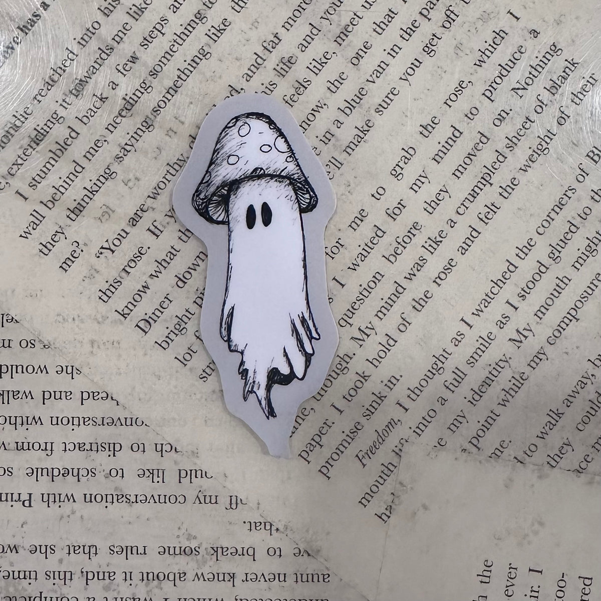 Ghost Mushroom Large Sticker - Kaitlyn Bell