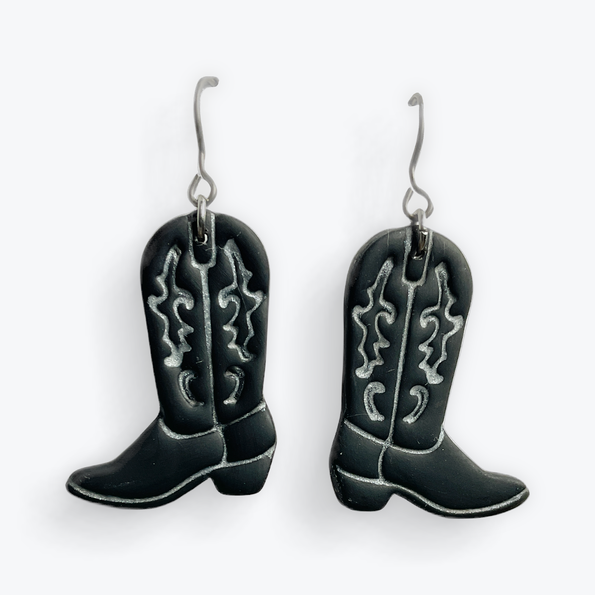 Black Cowboy Boot Dangles