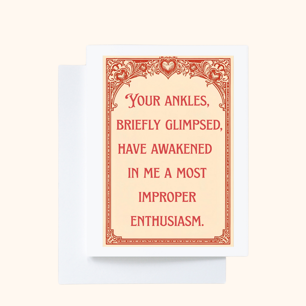 Victorian Pick up Lines Valentine’s Day Love Card 