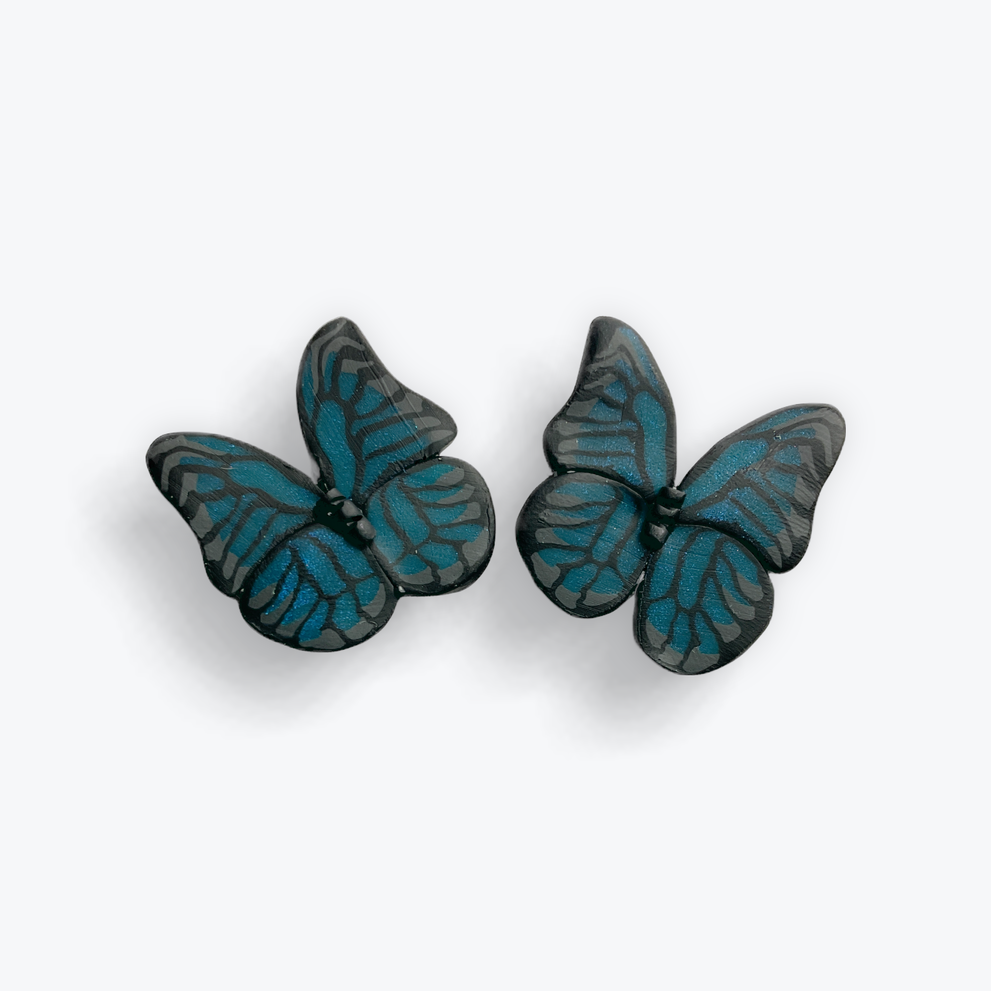 Dark Blue Butterfly Large Studs