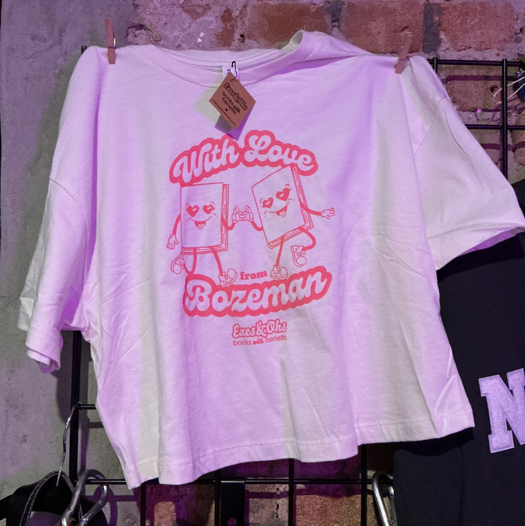 With Love From Bozeman | Vintage White Crop Tee