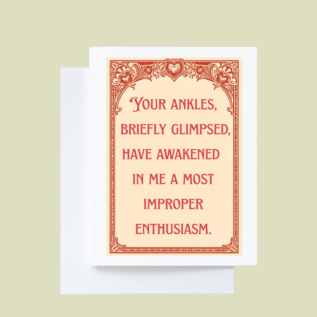 Victorian Pick up Lines Valentine’s Day Love Card 