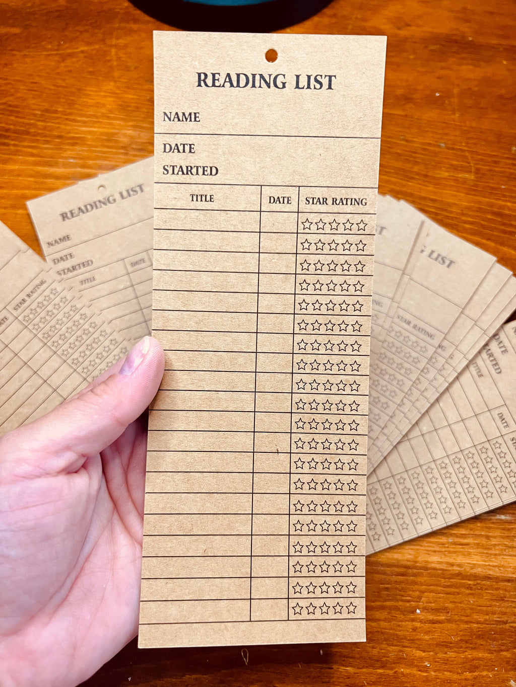Reading Log Bookmark