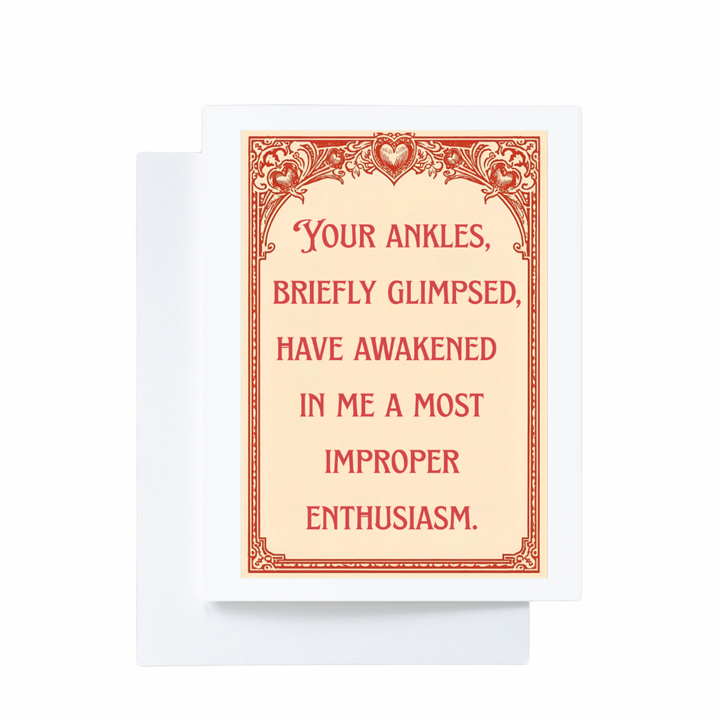 Victorian Pick up Lines Valentine’s Day Love Card 