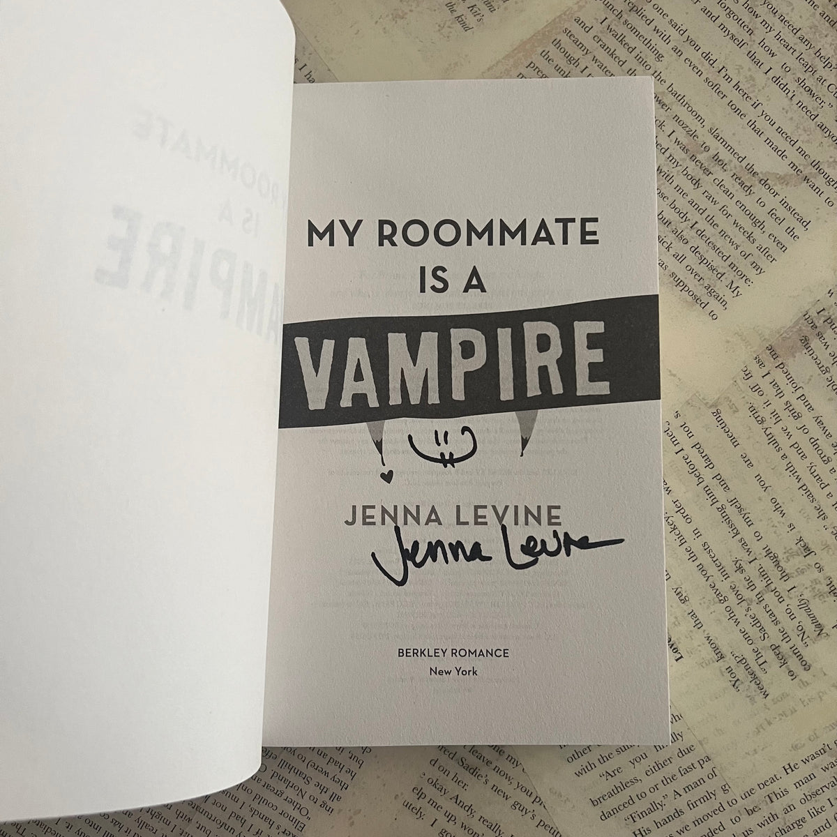 [Signed Copy] My Roommate is a Vampire - Jenna Levine