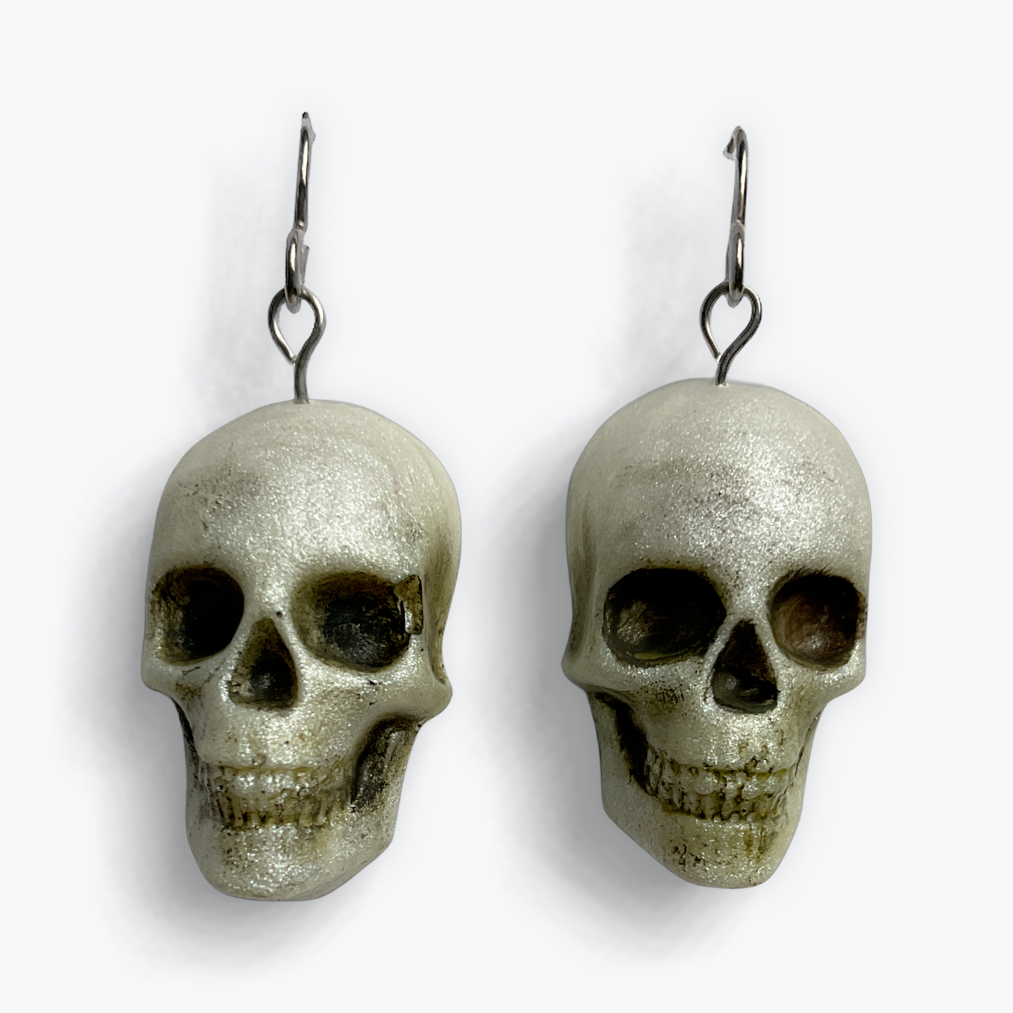 Pearl Skull Dangles
