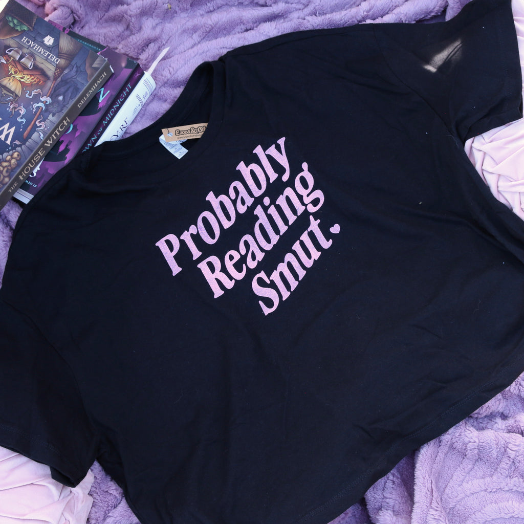 Probably Reading Smut | Women's Raglan Cropped Sweater