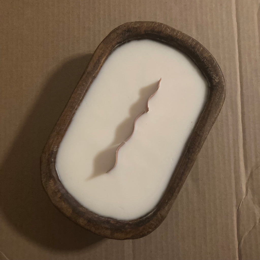 Wavy Wooden Wick Bowl
