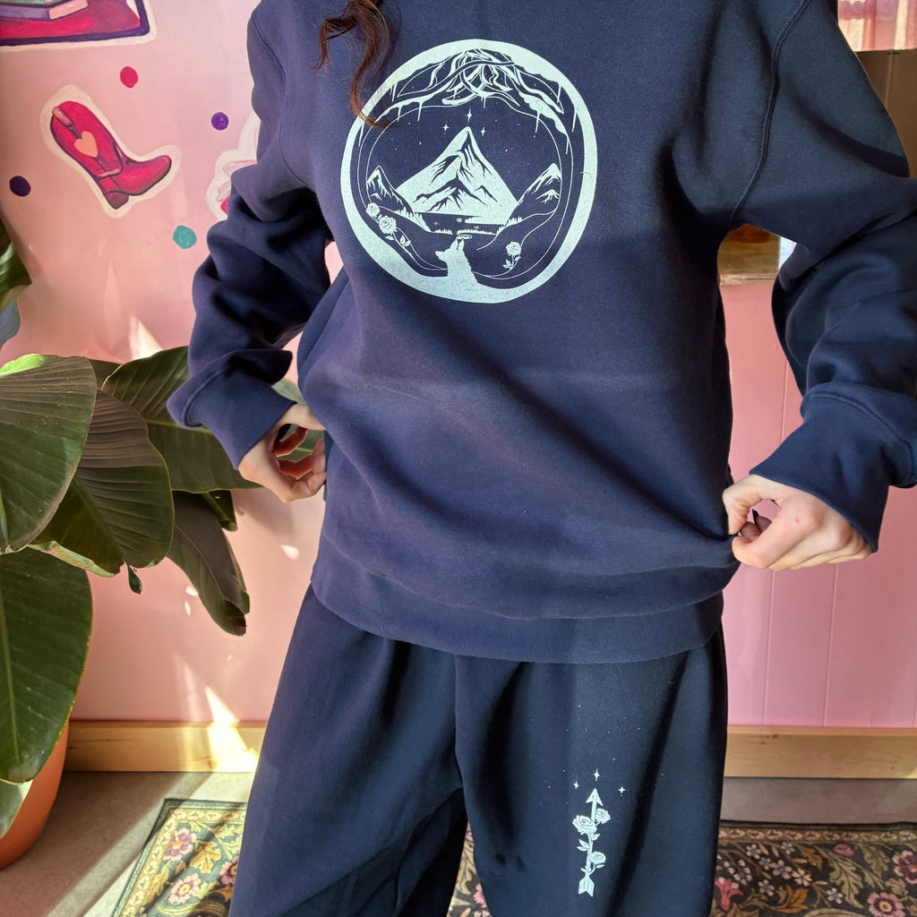 Navy ACOTAR Heavyweight Crewneck Sweatshirt - Unisex