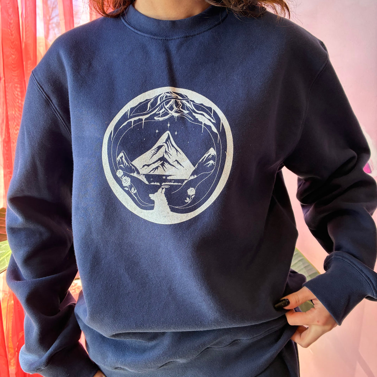 Navy ACOTAR Heavyweight Crewneck Sweatshirt - Unisex
