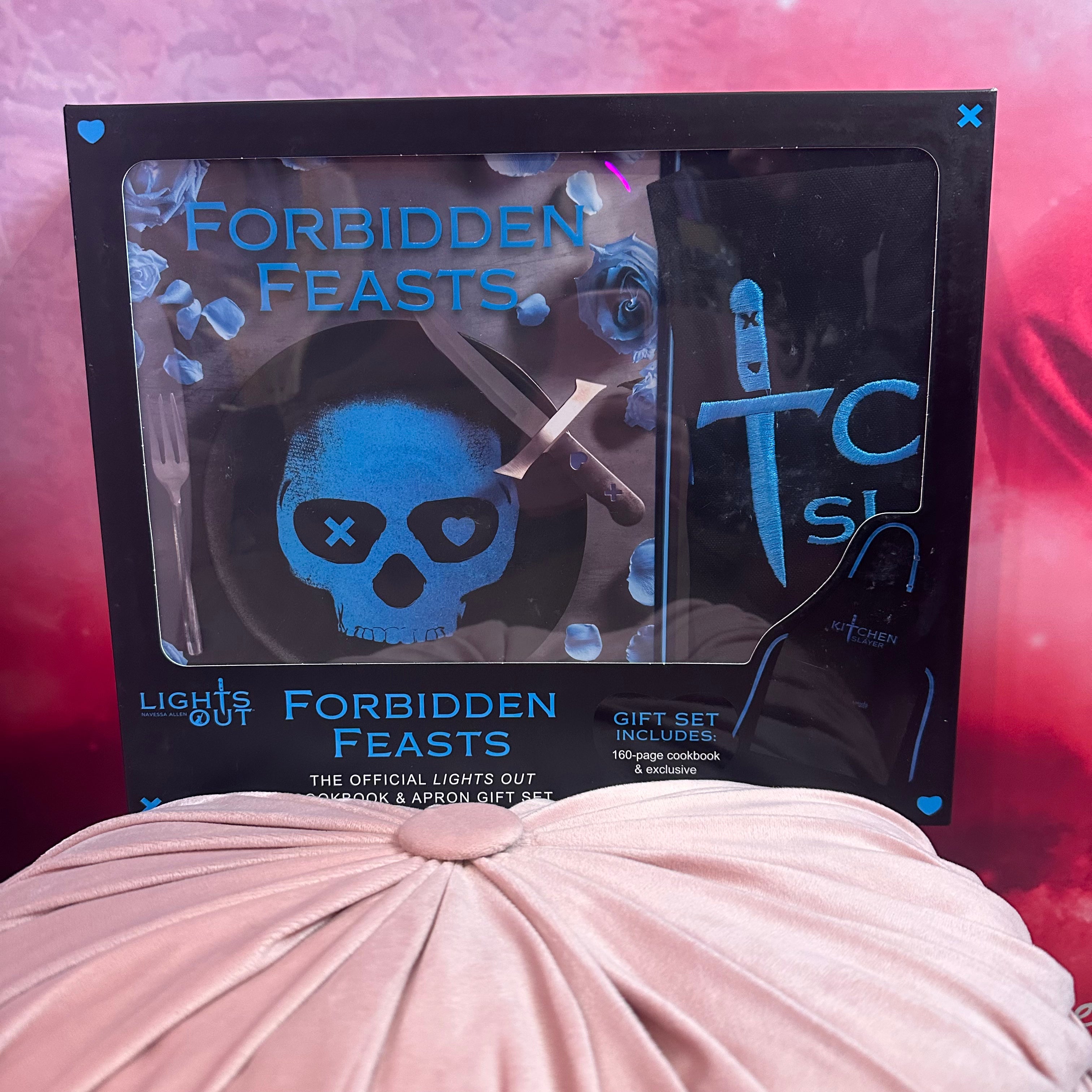 Forbidden Feasts- Lights Out Cookbook and Apron Gift Set