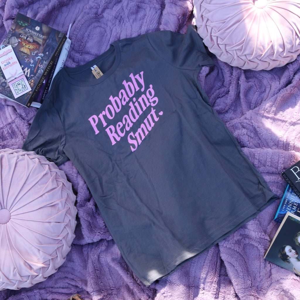 Probably Reading Smut | Lighter Gray Tee