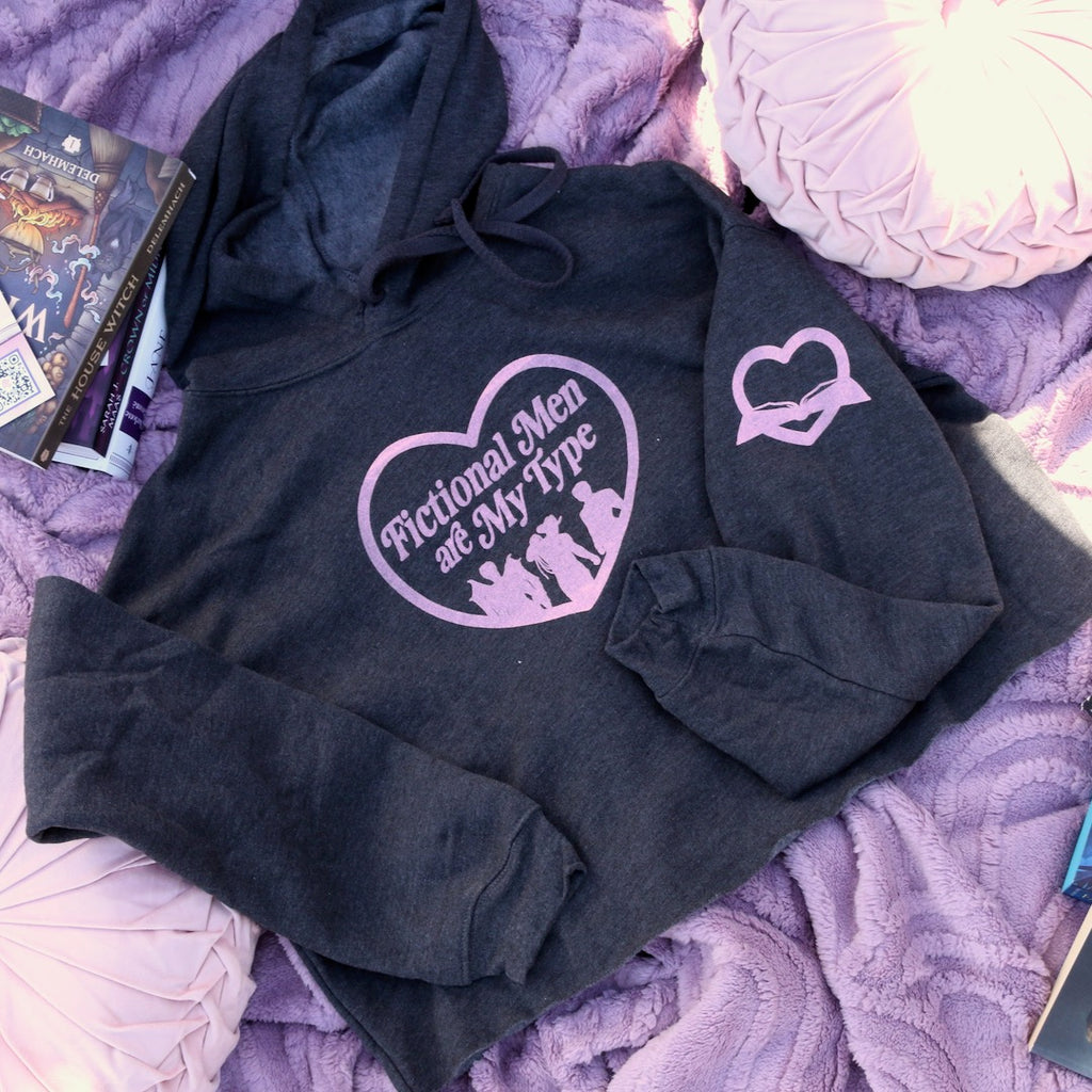 Fictional Men Are My Type | Crop Hoodie Sweatshirt