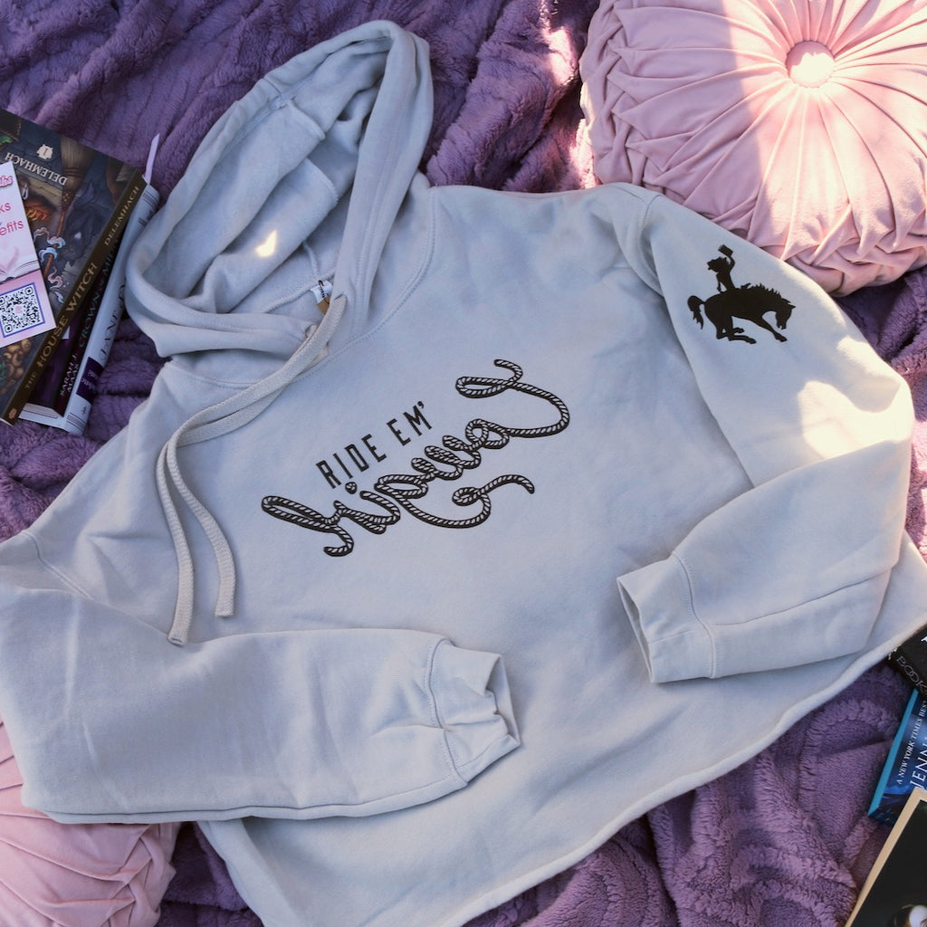Ride 'Em [Reverse] Cowgirl | Crop Fleece Hoodie Sweatshirt