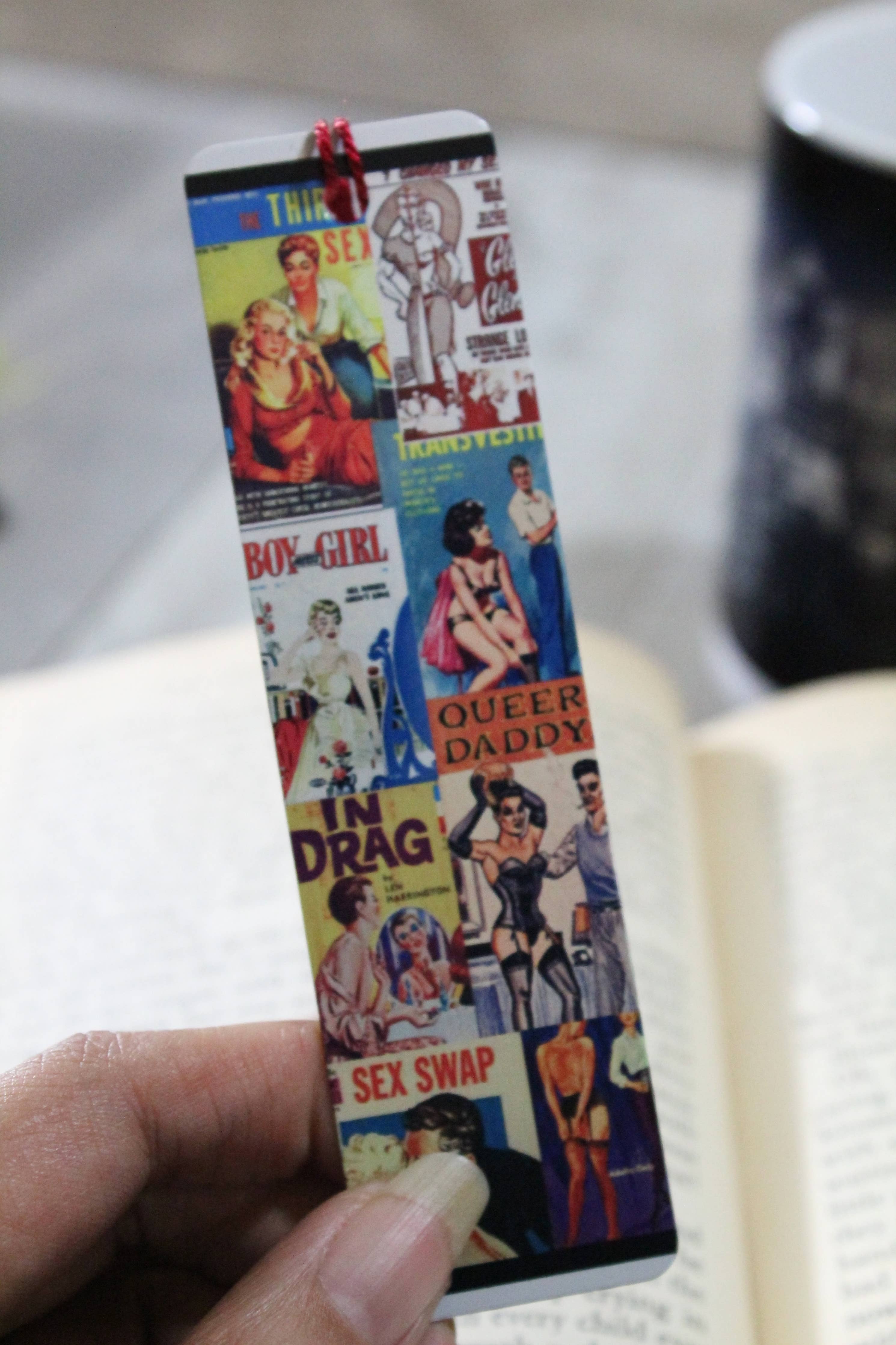 Vintage Gay Pulp Fiction Book Covers // Metal Bookmark