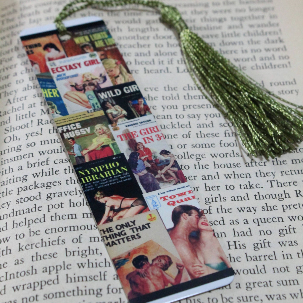 Vintage Erotica Bookcovers// Metal Bookmark